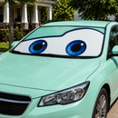 Funny Eyes Mint Custom Car Windshield Sunshades