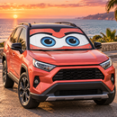 Funny Cute Eyes Orange Custom Car Windshield Sunshades