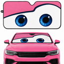 Funny Eyes Pink Custom Car Windshield Sunshades