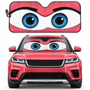 Funny Cute Eyes Red Custom Car Windshield Sunshades