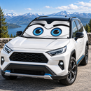 Funny Cute Eyes White Custom Car Windshield Sunshades