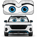 Funny Cute Eyes White Custom Car Windshield Sunshades