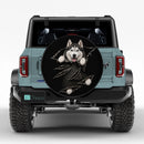 Funny Husky Dog Tearing Car Spare Tire Cover