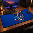 Funny M&M Blue Chocolate Desk Mat