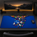 Funny M&M Blue Chocolate Desk Mat