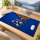 Funny M&M Blue Chocolate Desk Mat