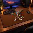 Funny M&M Brown Chocolate Desk Mat