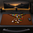 Funny M&M Brown Chocolate Desk Mat