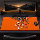 Funny M&M Orange Chocolate Desk Mat
