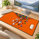 Funny M&M Orange Chocolate Desk Mat