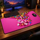 Funny M&M Pink Chocolate Desk Mat