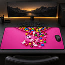 Funny M&M Pink Chocolate Desk Mat
