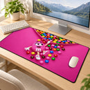 Funny M&M Pink Chocolate Desk Mat