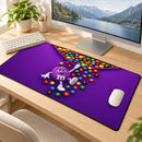 Funny M&M Purple Chocolate Desk Mat