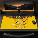 Funny M&M Yellow Chocolate Desk Mat
