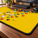 Funny M&M Yellow Chocolate Desk Mat