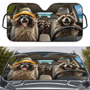 Funny Raccoon Family Car Auto Sunshades