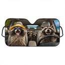 Funny Raccoon Family Car Auto Sunshades