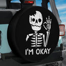 Funny Skull I_m Okay Car Spare Tire Cover