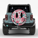 Funny Smile Face Flower Car Spare Tire Cover