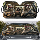Funny Three Raccoon Car Auto Sunshades