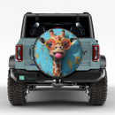 Funny Giraffe On Wood Metal Jeep Car Spare Tire Cover