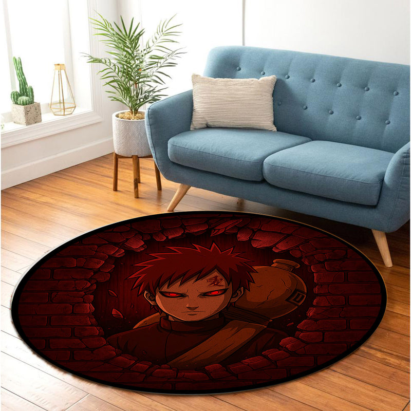 Gaara Break Wall Round Rug