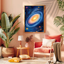 Galaxy Watercolor - Living Room - Canvas Wall Art - Print - Wall Decor