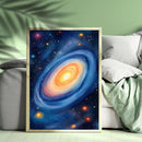 Galaxy Watercolor - Living Room - Canvas Wall Art - Print - Wall Decor