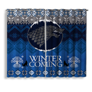 Game Of Thrones Stark Winter Is Coming Christmas Window Curtain