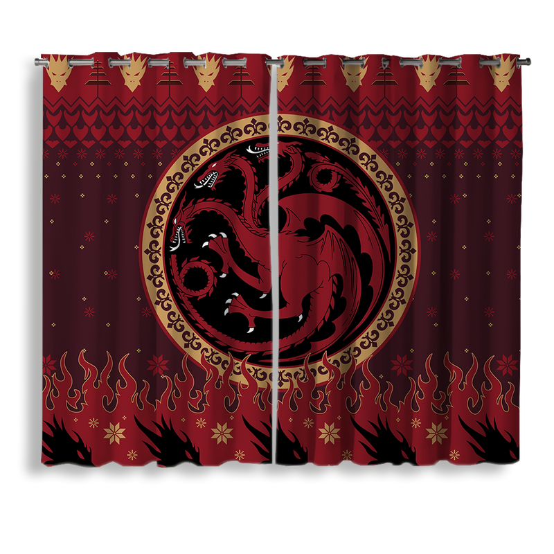 Game Of Thrones Targaryen Dragon Christmas Window Curtain