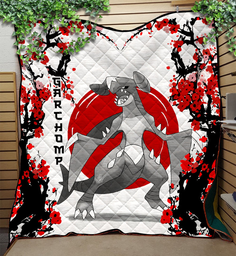 Garchomp Pokemon Japan Style Quilt Blanket