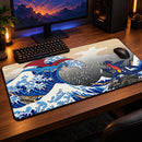 Garchomp x Mega Salamence Pokemon The Great Wave Desk Mat