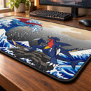 Garchomp x Mega Salamence Pokemon The Great Wave Desk Mat