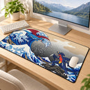 Garchomp x Mega Salamence Pokemon The Great Wave Desk Mat