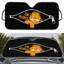 Garfield Peeking Zip Custom Car Windshield Sunshades