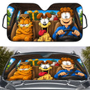 Garfield x Odie x Jon Arbuckle Car Auto Sunshades
