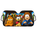 Garfield x Odie x Jon Arbuckle Car Auto Sunshades