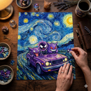 Gastly Haunter Gengar Ghost Ride the Starry Night Jigsaw Puzzle