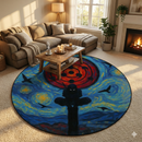 Uchiha Itachi Starry Night Carpet Round Rug