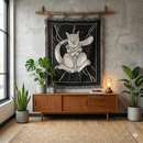Zen Mewtwo Minimal Pokemon Woven Throw Blanket