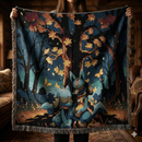 Lucario And Riolu Pokemon Autumn Woven Throw Blanket