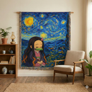 Nezuko Chill Starry Night Woven Throw Blanket