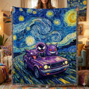 Gengar Haunter Gastly Starry Drive Woven Throw Blanket