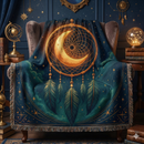 Lunar Dreamcatcher Woven Throw Blanket