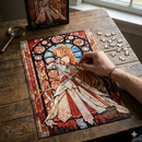 Asuna Yuuki Sword Art Online Stained Glass Jigsaw Puzzle