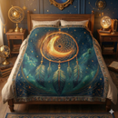 Lunar Dreamcatcher Woven Throw Blanket