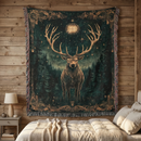 Forest Guardian Deer Woven Throw Blanket