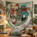 Studio Ghibli Inspired  Woven Throw Blanket