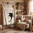 Yin Yang Toothless And Light Fury Sun Moon Woven Throw Blanket